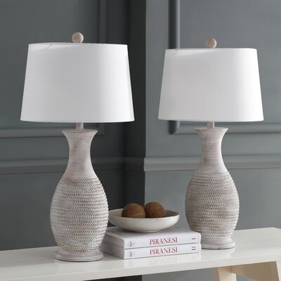 Hearth high quality and Hand Resin Table Lamp Gray NEW